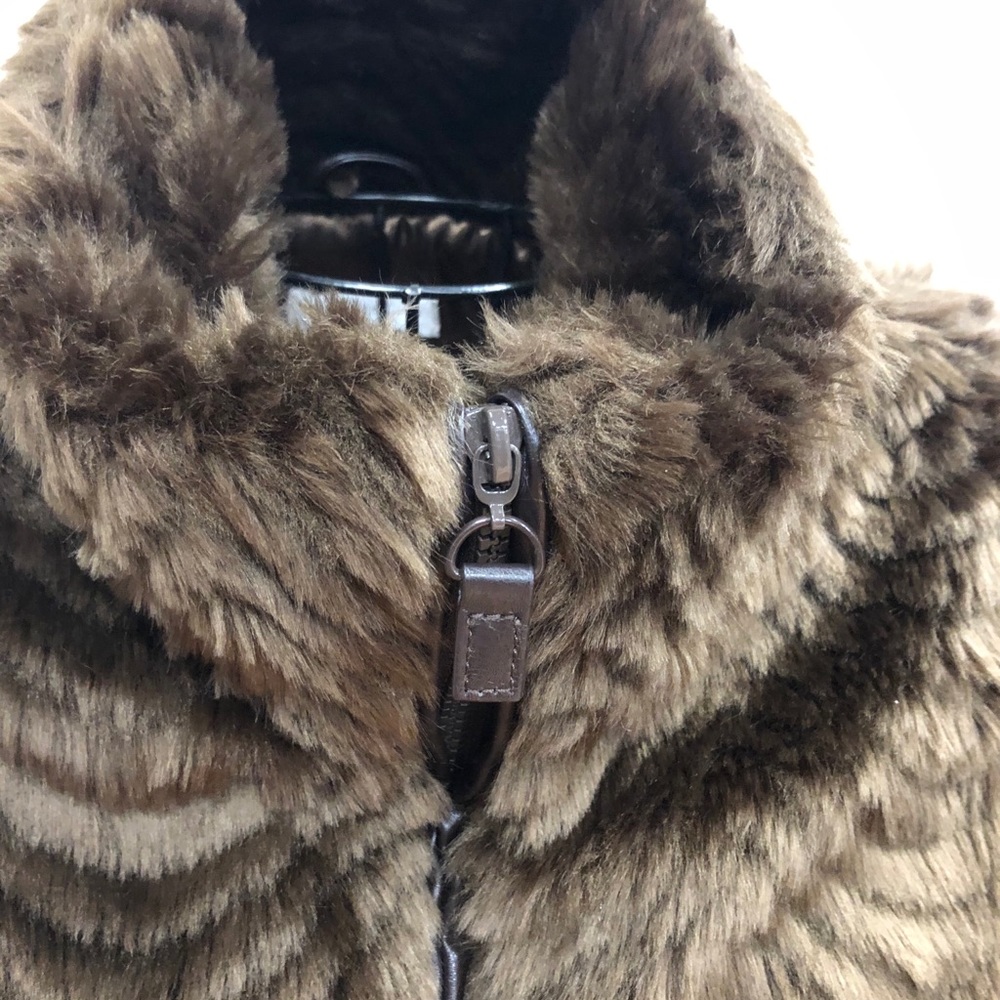 Charter Club Chocolate Brown Faux Fur Vest Size Small